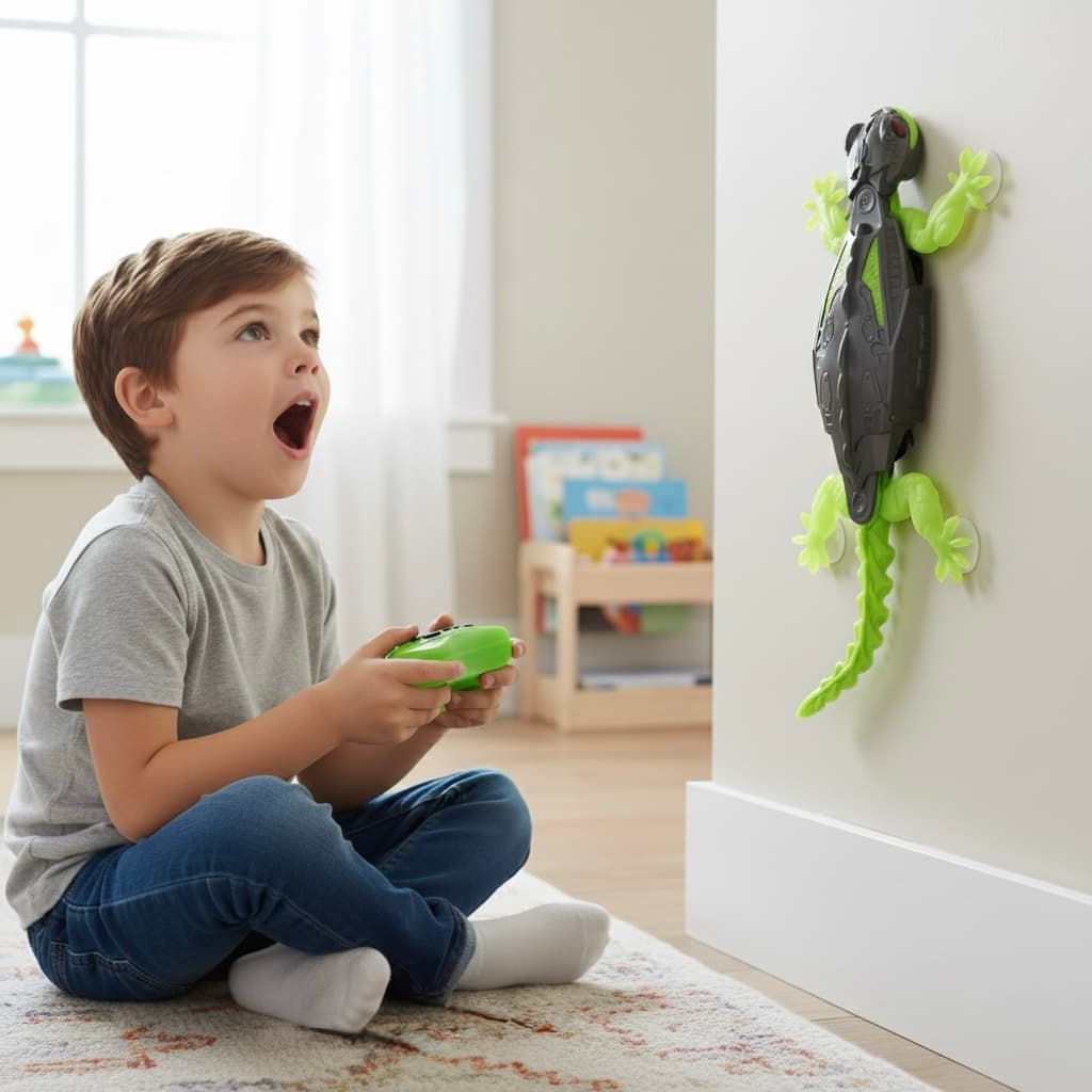 Turbo Lizard – Interaktywny Gekon RC Wspinający Się Po Ścianie i Suficie